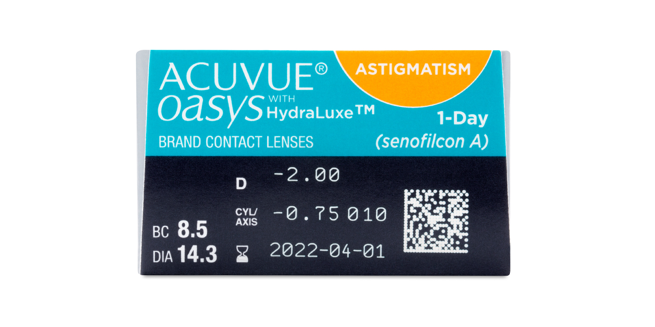 Acuvue Oasys® 1-Day for Astigmatism, 30 pack | ContactsDirect®